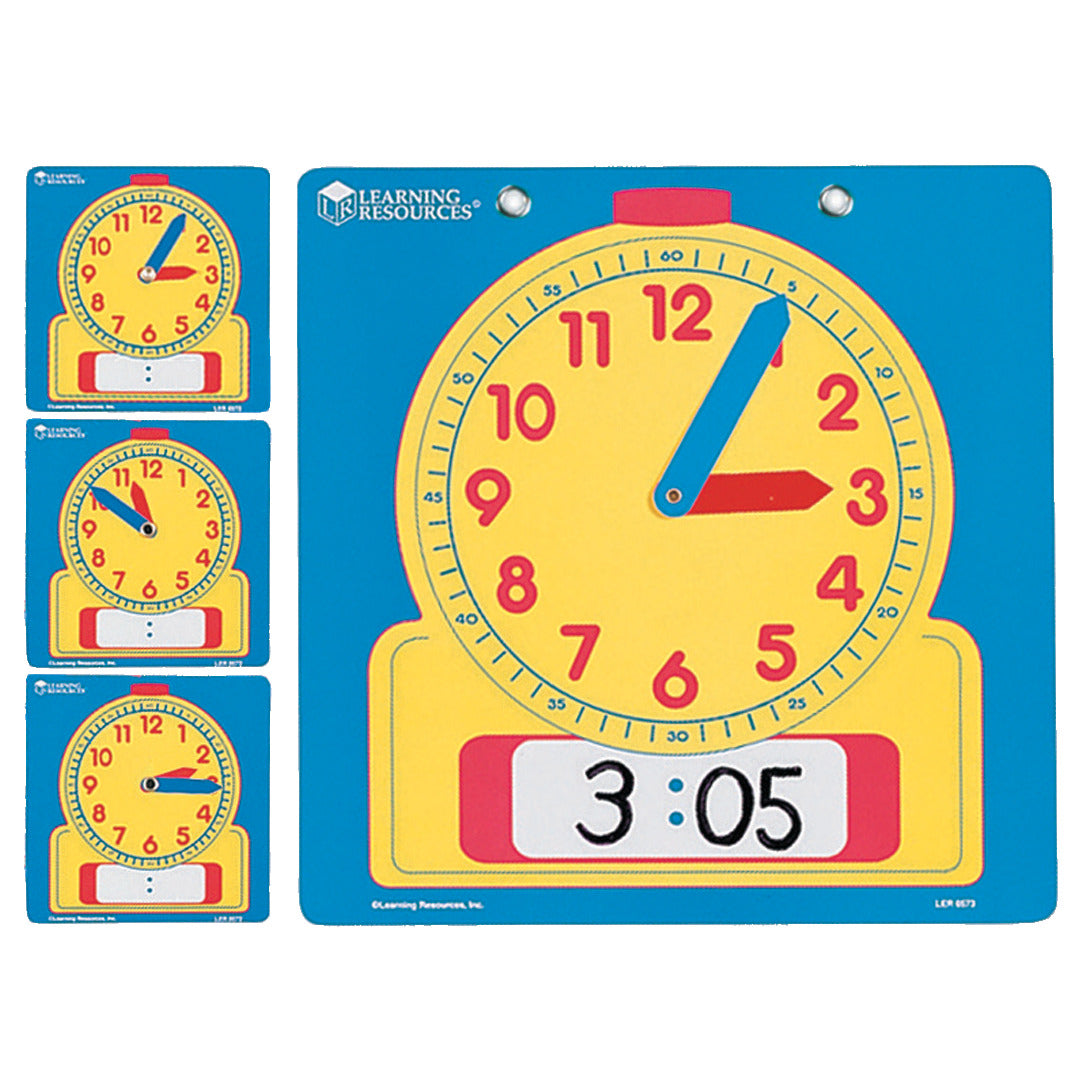 Write On-Wipe Off Clock Pack25