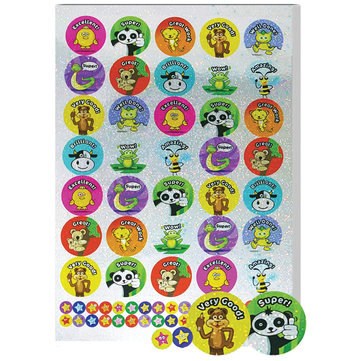 A4 Sparkly Stickers Comp. Pk 621