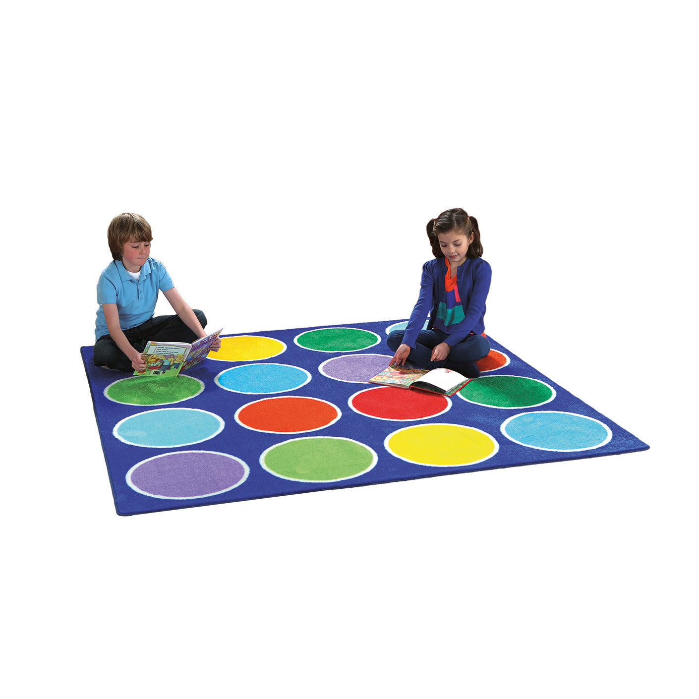 Rainbow Circ Carpet 2X2M