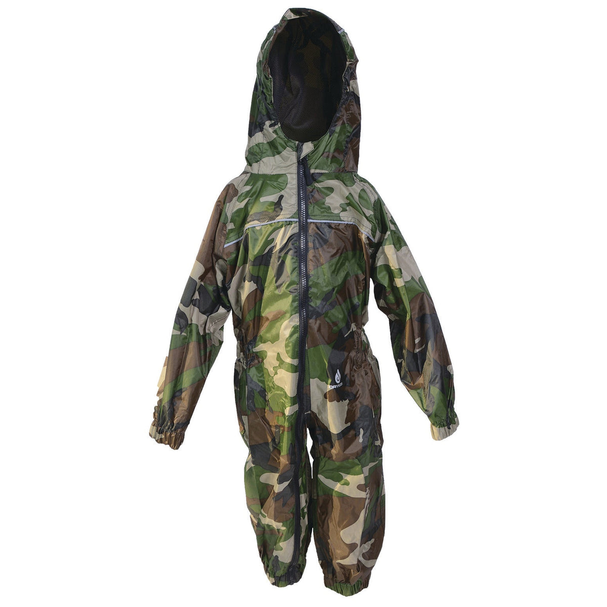 All In One Rainsuit Cam Grn 7-8Y