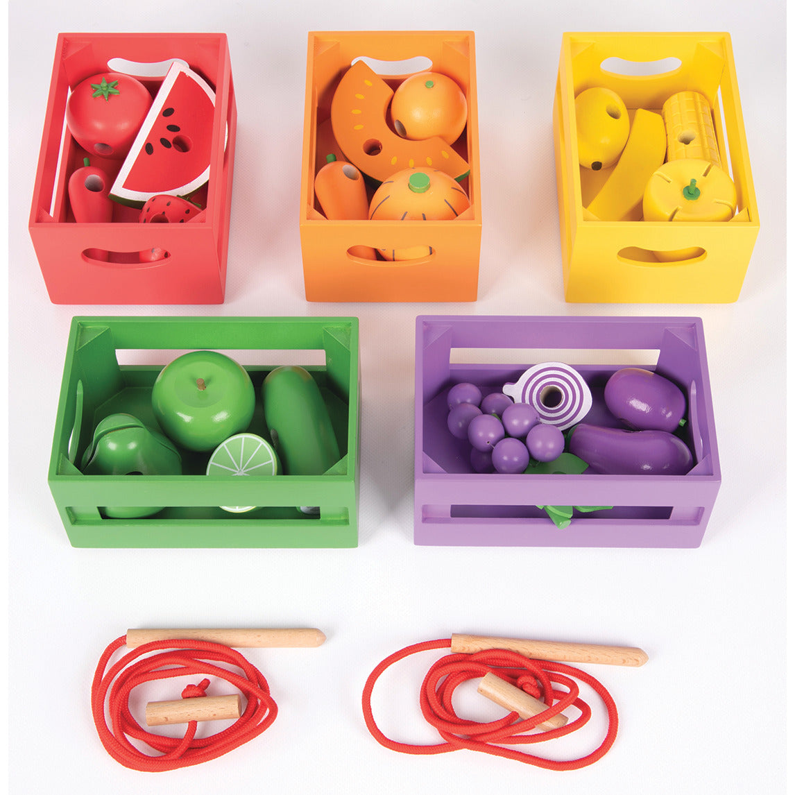 Fruit And Veg Colour Sorting Crates