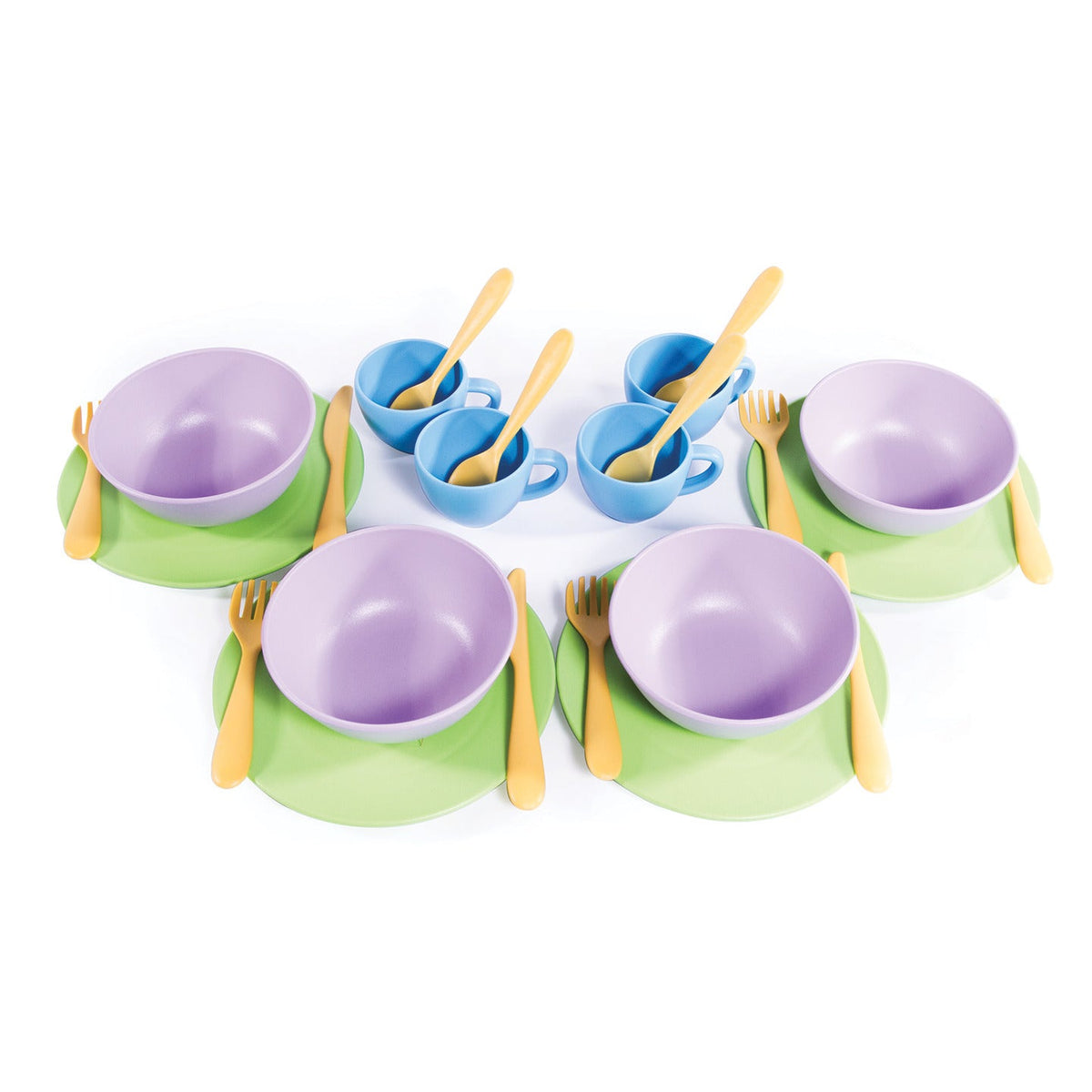 Green Toys-Set Of 24 Dishes-Cutlery