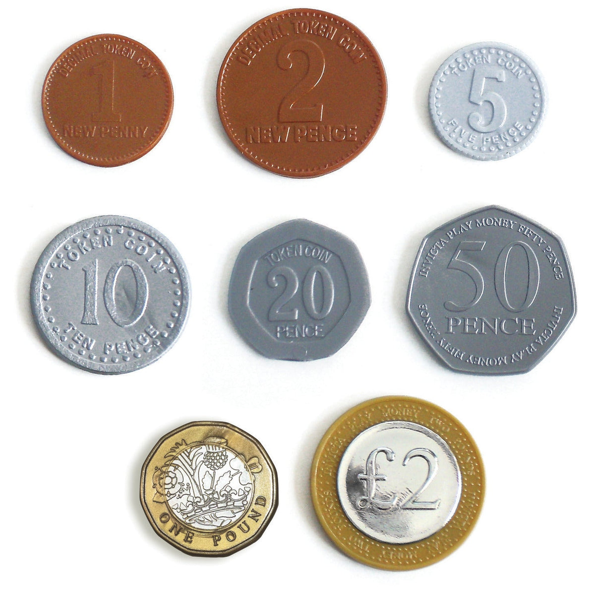 Token Coin Plastic 2P Value Pk100