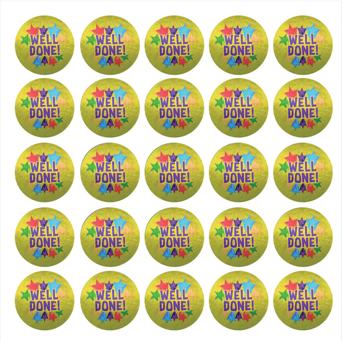 Foil Stickers Praise Pk125