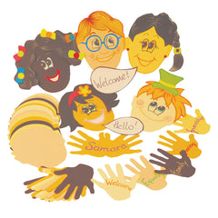 Paper Heads-Hands 5 Asst Shades