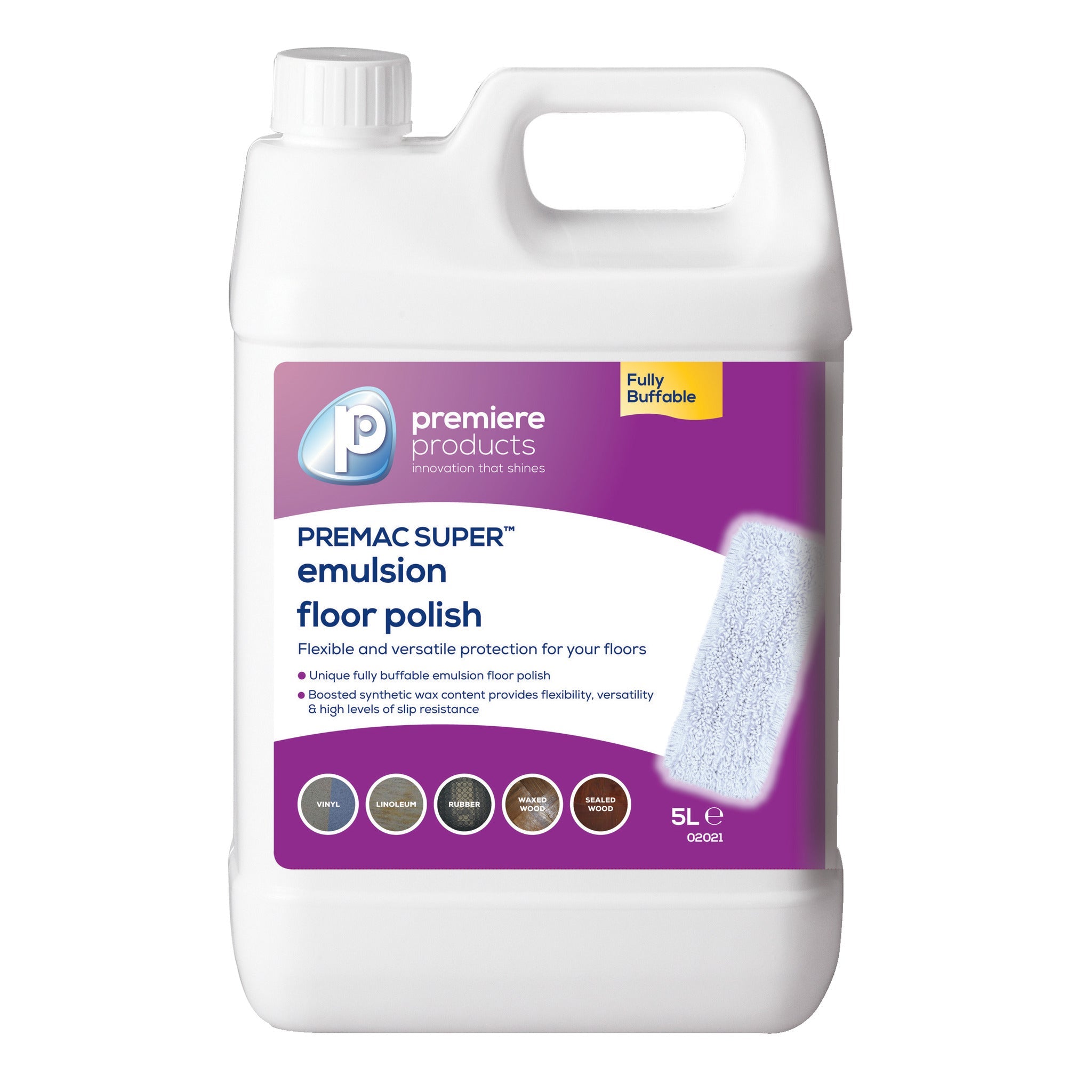 Floor Polish Prem Premac Super 5Ltr