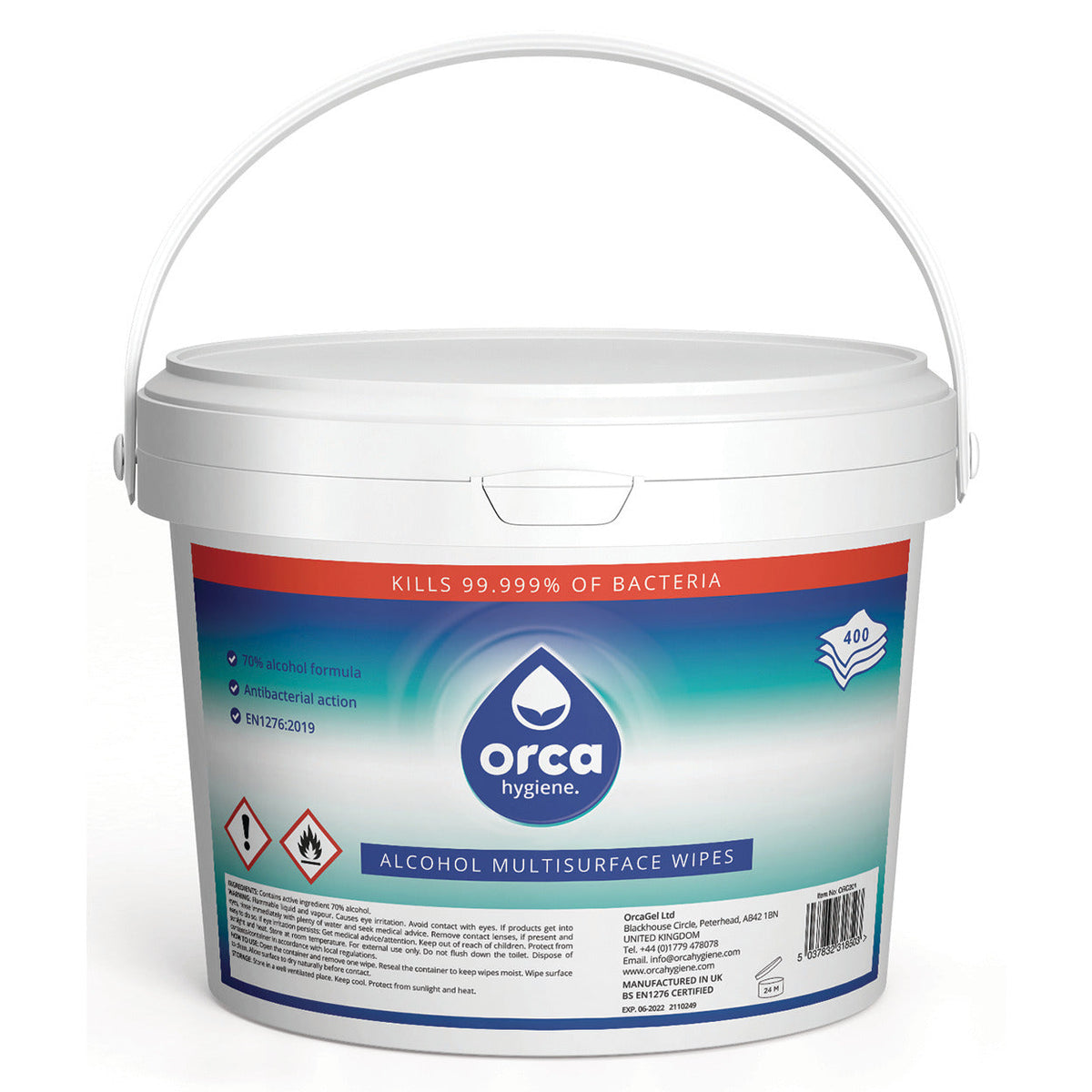 Orcagel Wipes Alcohol Tub 400