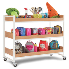 Lunchbox Trolley 60Dble Maple-Lt Gy