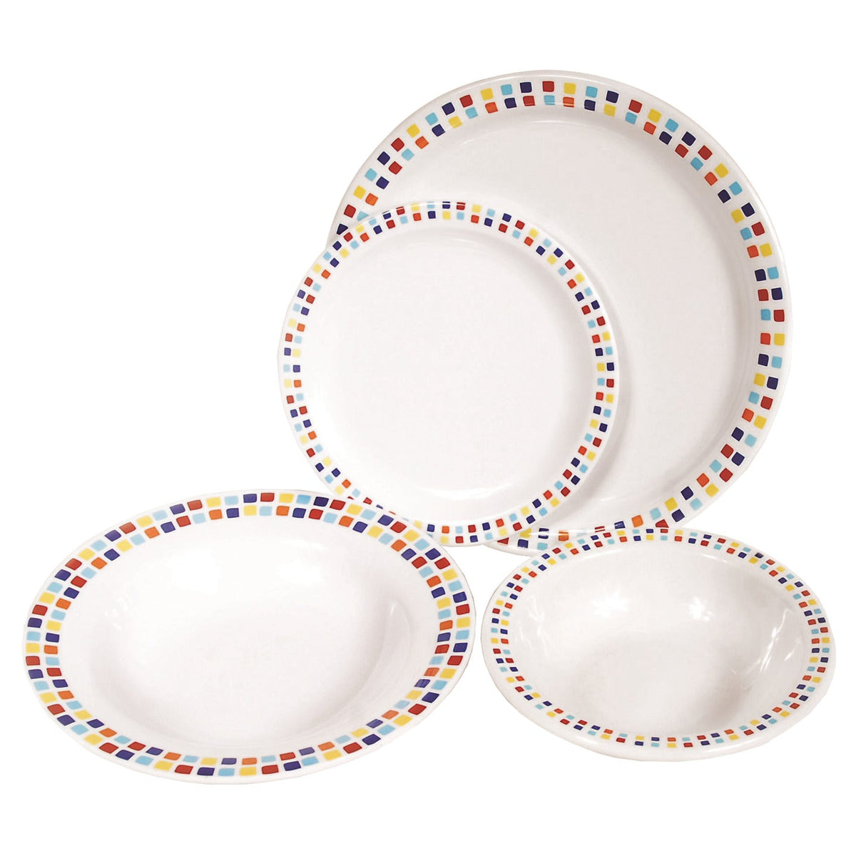 Plate Melamine 23Cm,Spanish Tile