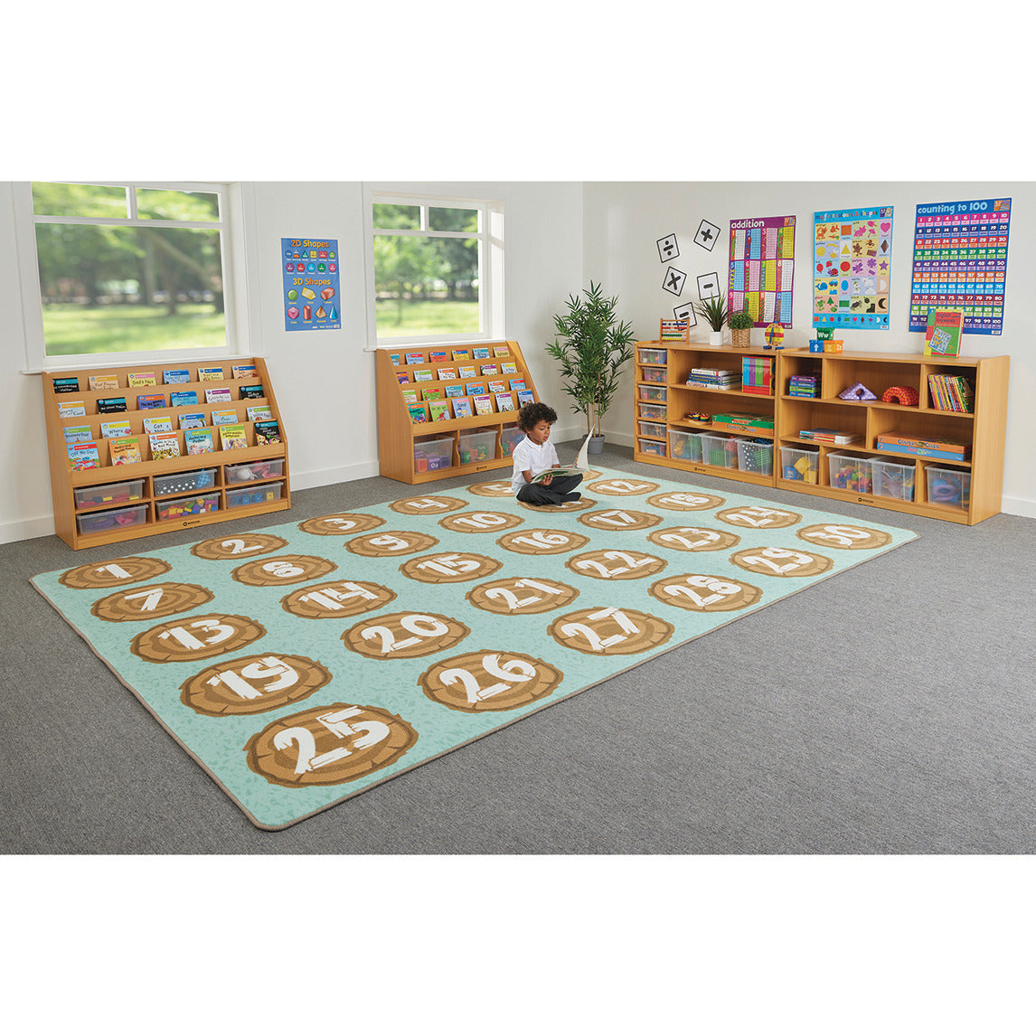 Number Logs Rug 2760X3600Mm