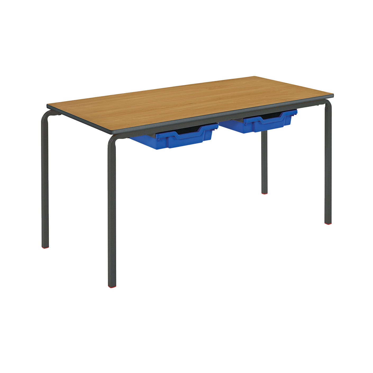 Rect.Table 2 Trays Sm2 Bch Red Trays