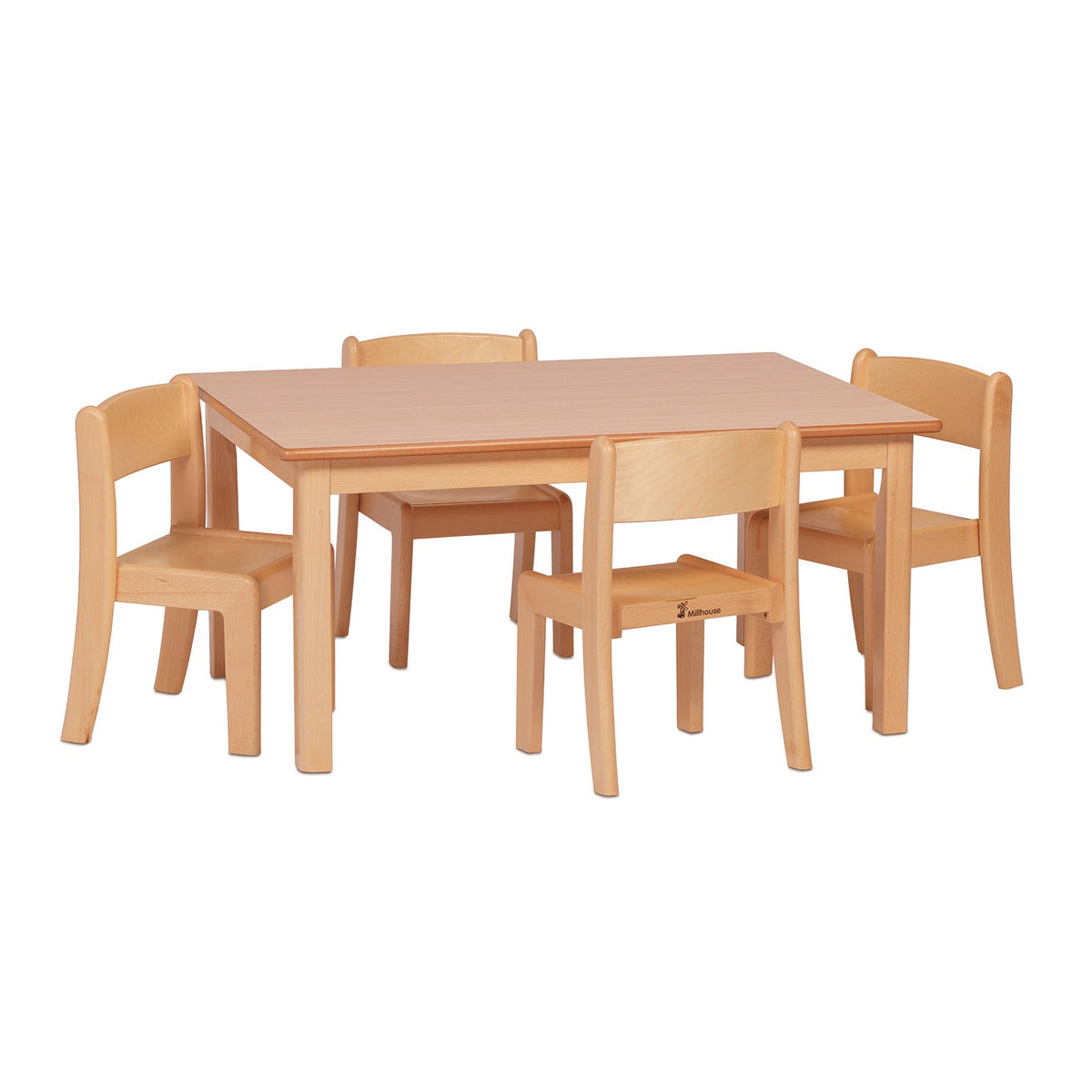 Sm Rect Table 53Cm +4 31Cm Chairs