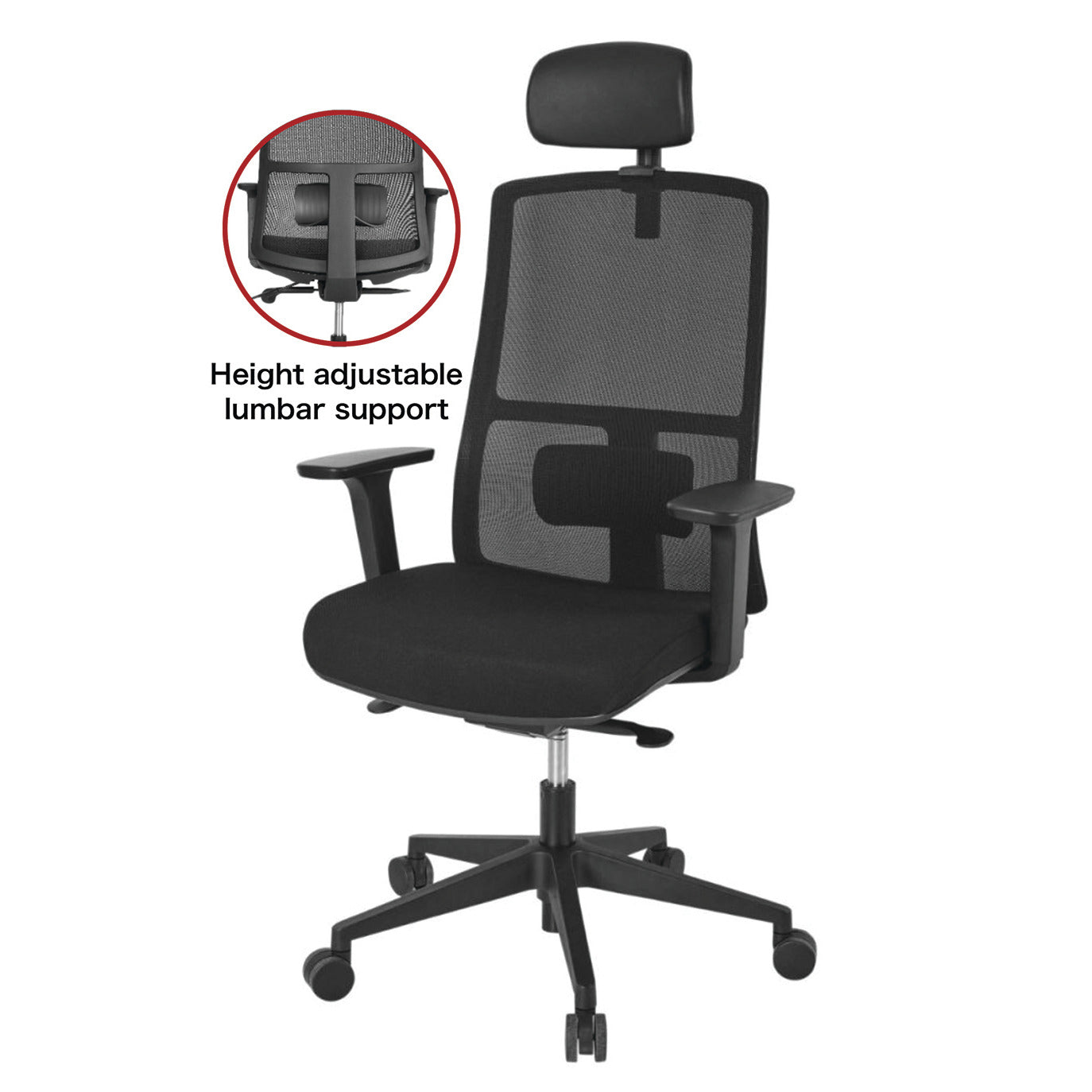 Chair Meshbk Adj Arms Ttys084