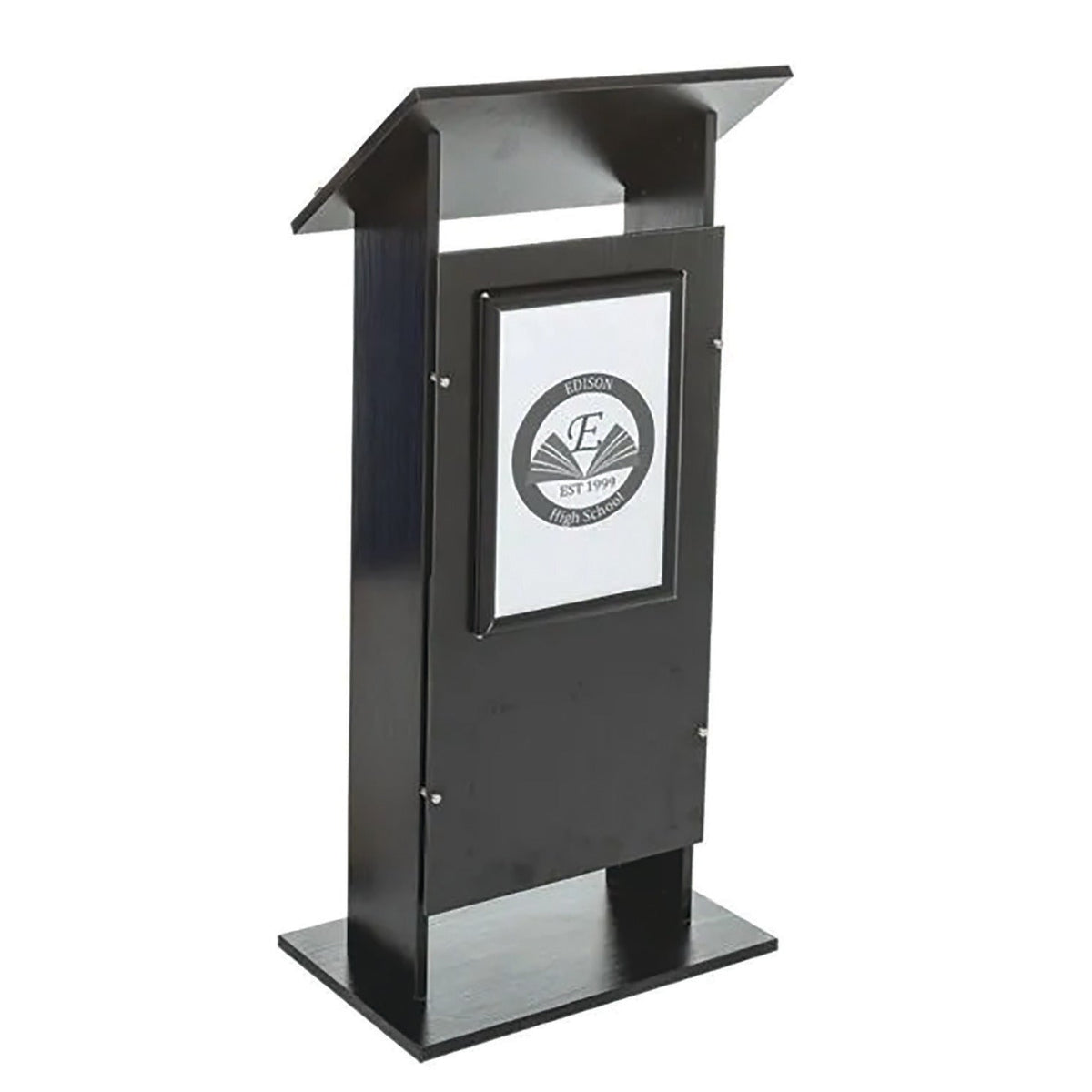 Lectern 600X400X1231 Blk W-Blk Fr