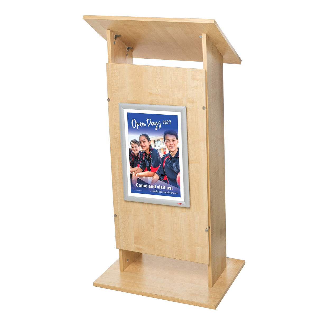 Lectern 600X400X1231 Map W- Silver F