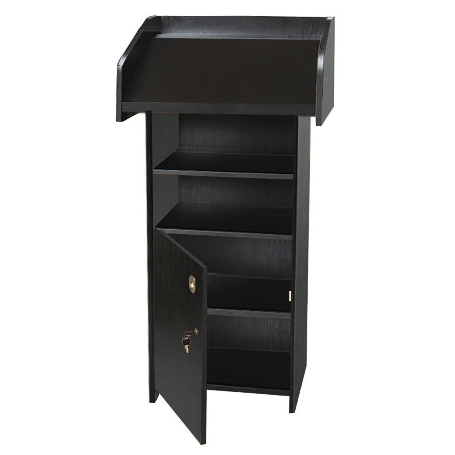 Lectern 620X543X1236 W-Cpbd Black