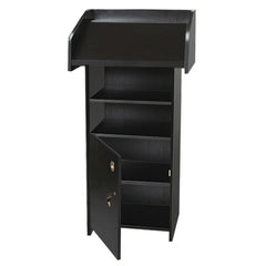Lectern 620X543X1236 W-Cpbd Black