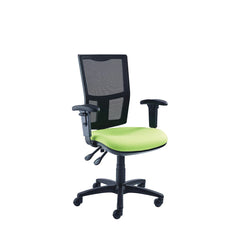 Mesh Op Chair Adj Arms Ocean