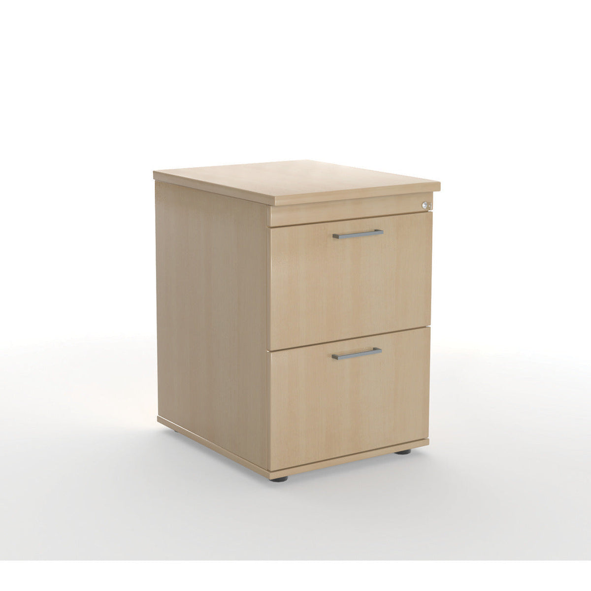 S-Buy Lockable Cab 2 Draw 720H Beech