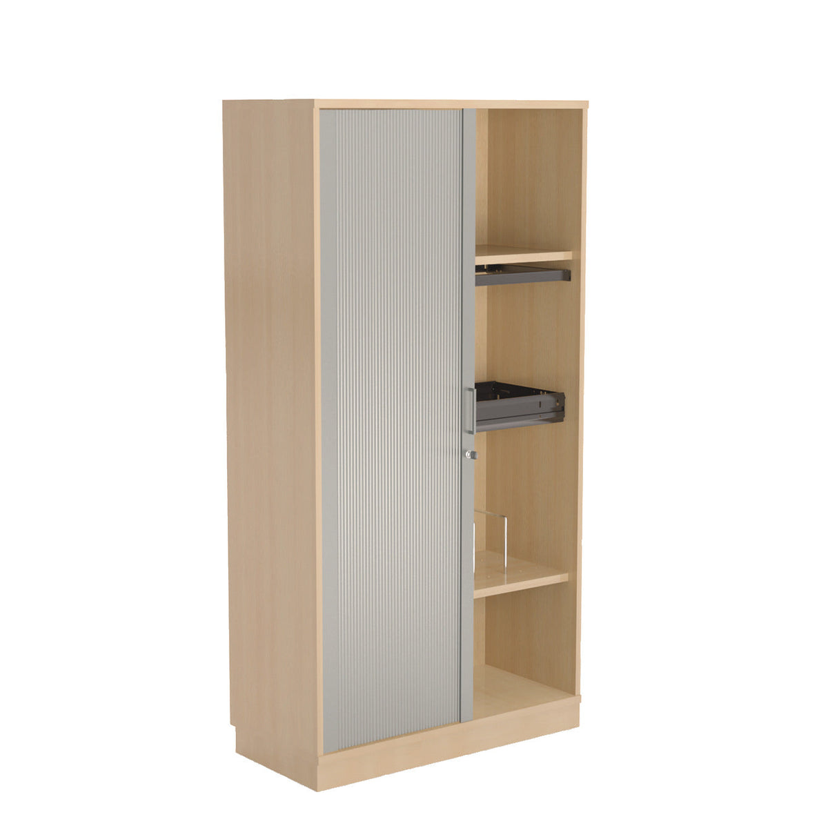 Tambour Cupboard 1800Mm 4 Adj Beech