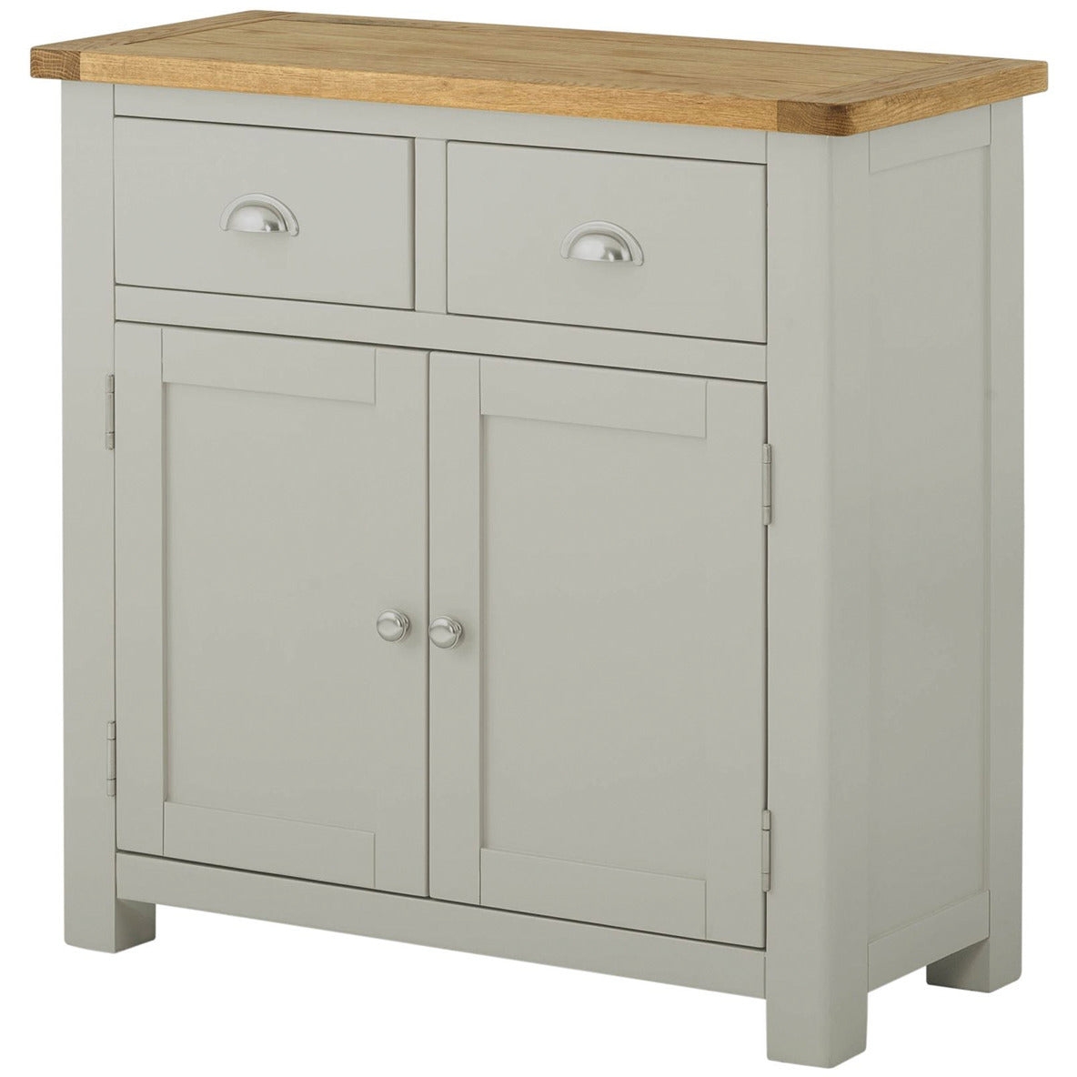2Drw Mini Sideboard W800Mm Oak-Grey