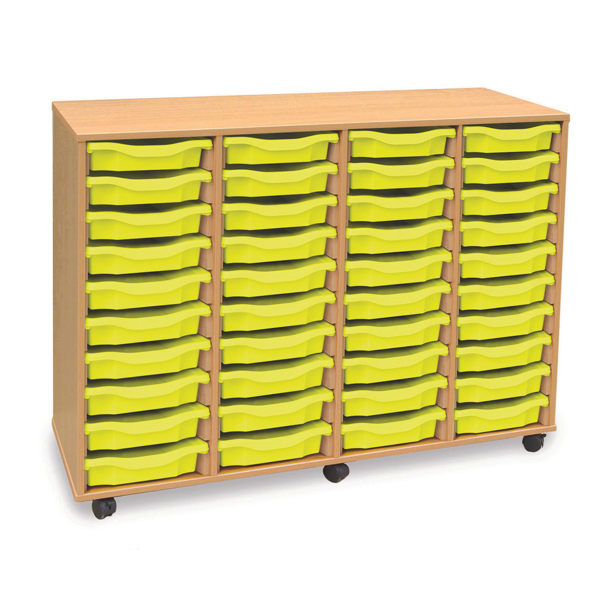 4 Column 40 Shallow Tray Unit Maple