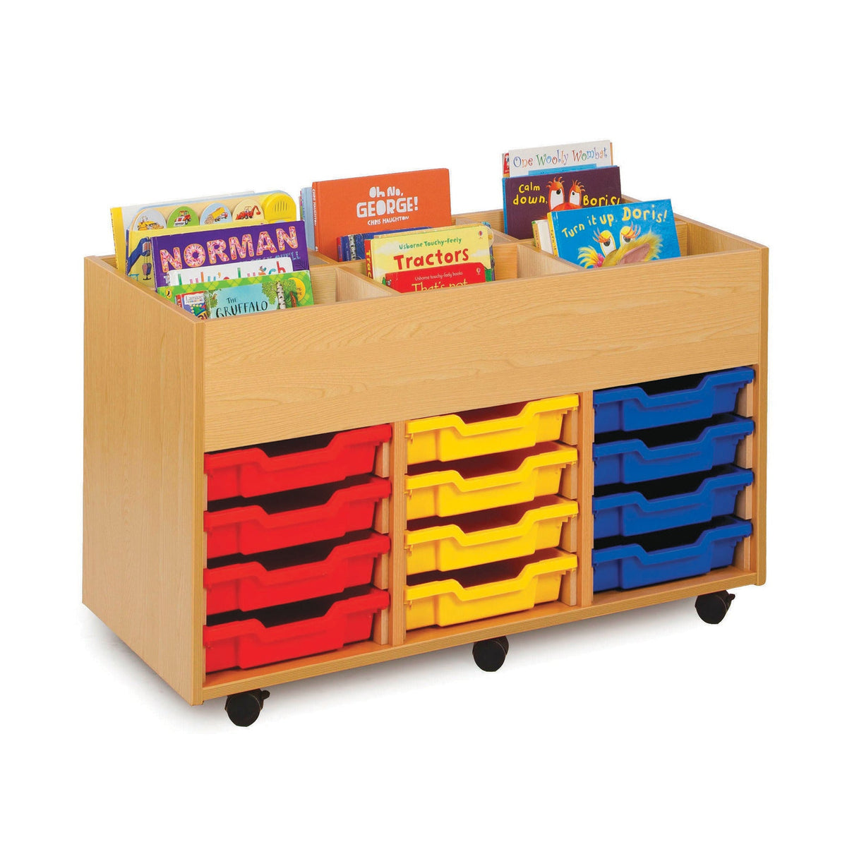 6 Bay Mobile Kinderbox Maple