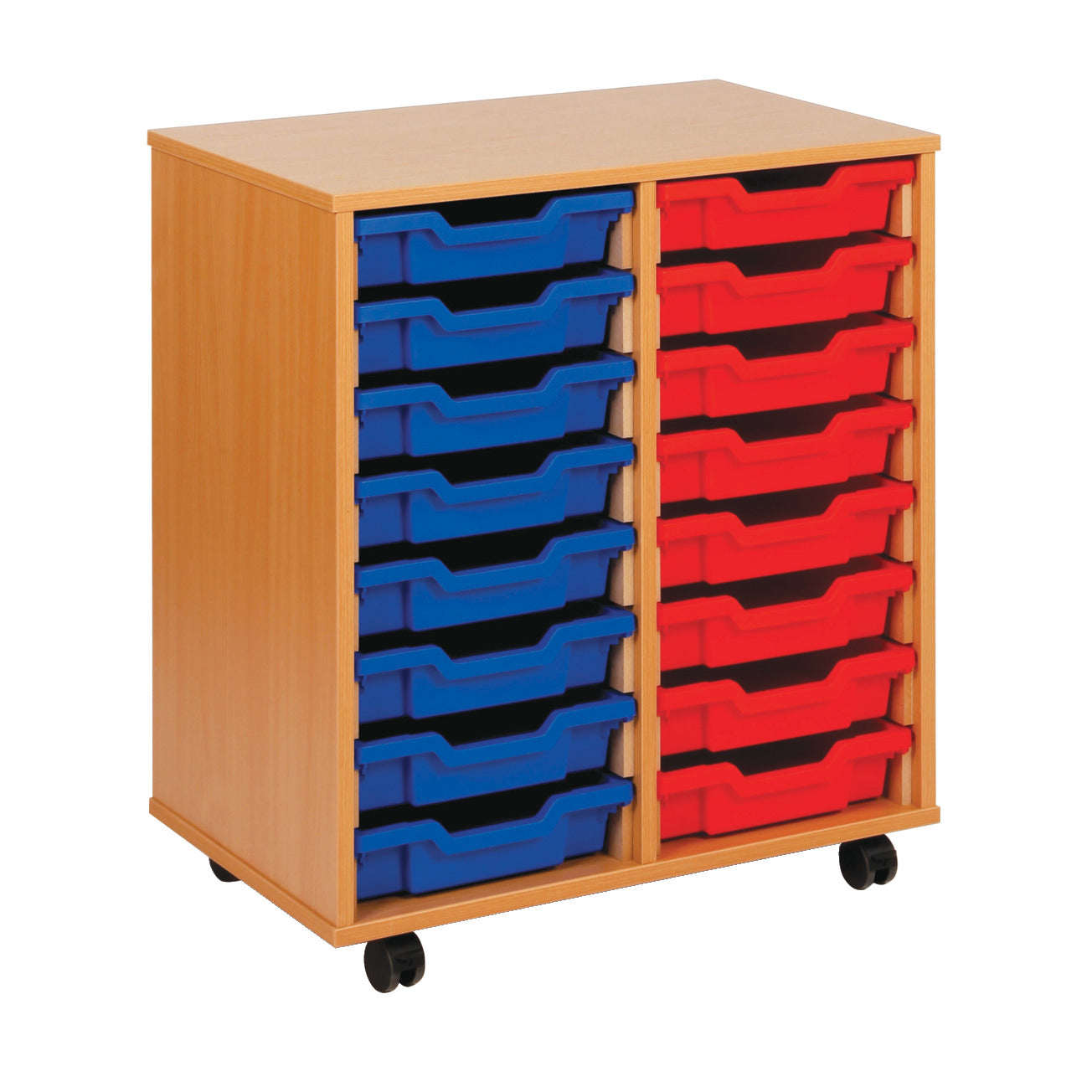 Dbl.Column 16 Tray M-Unit Beech
