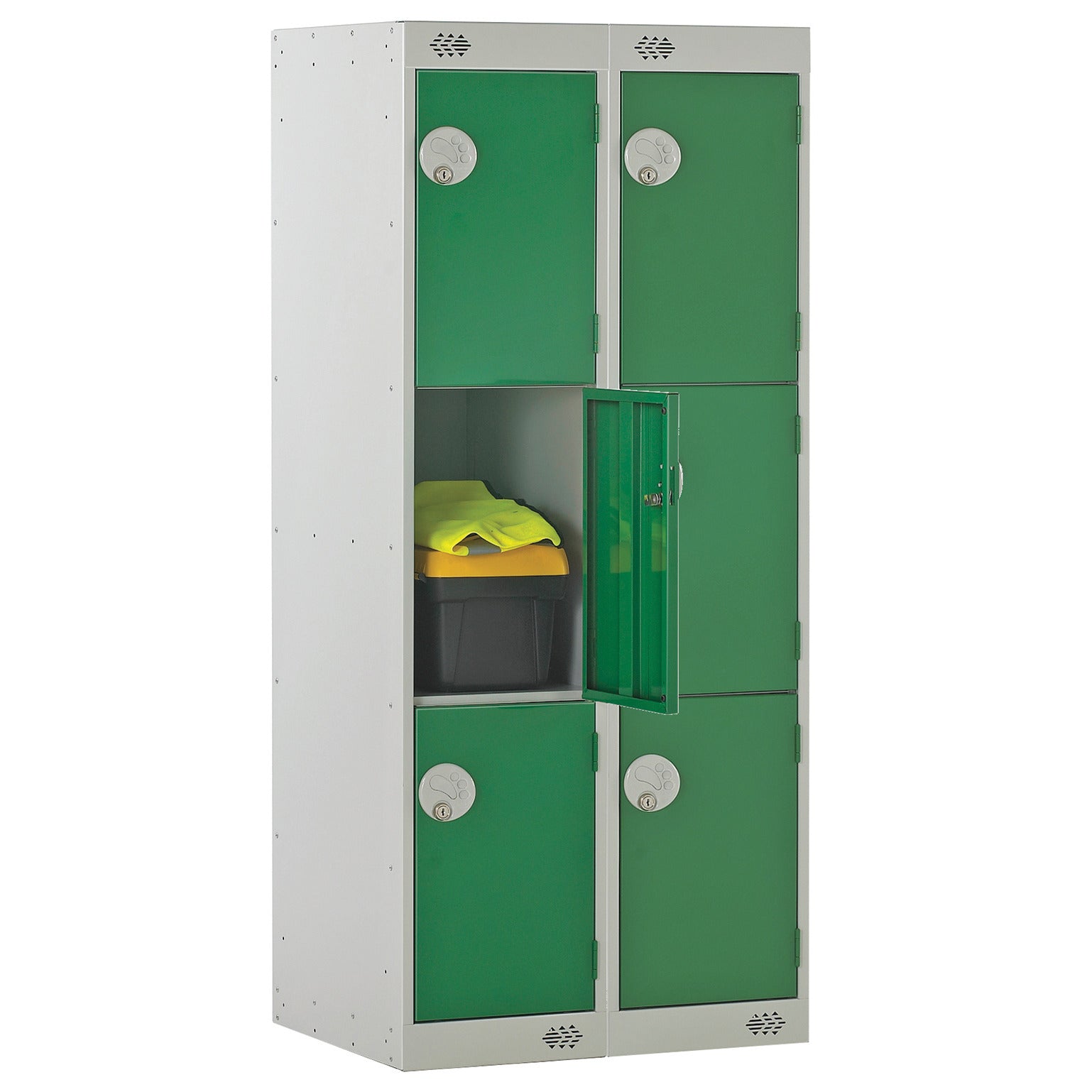 Locker 3 Door Nest2 Red
