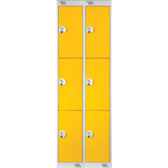 Locker 3Dr-2Nest K-Lock-Yellow Doors