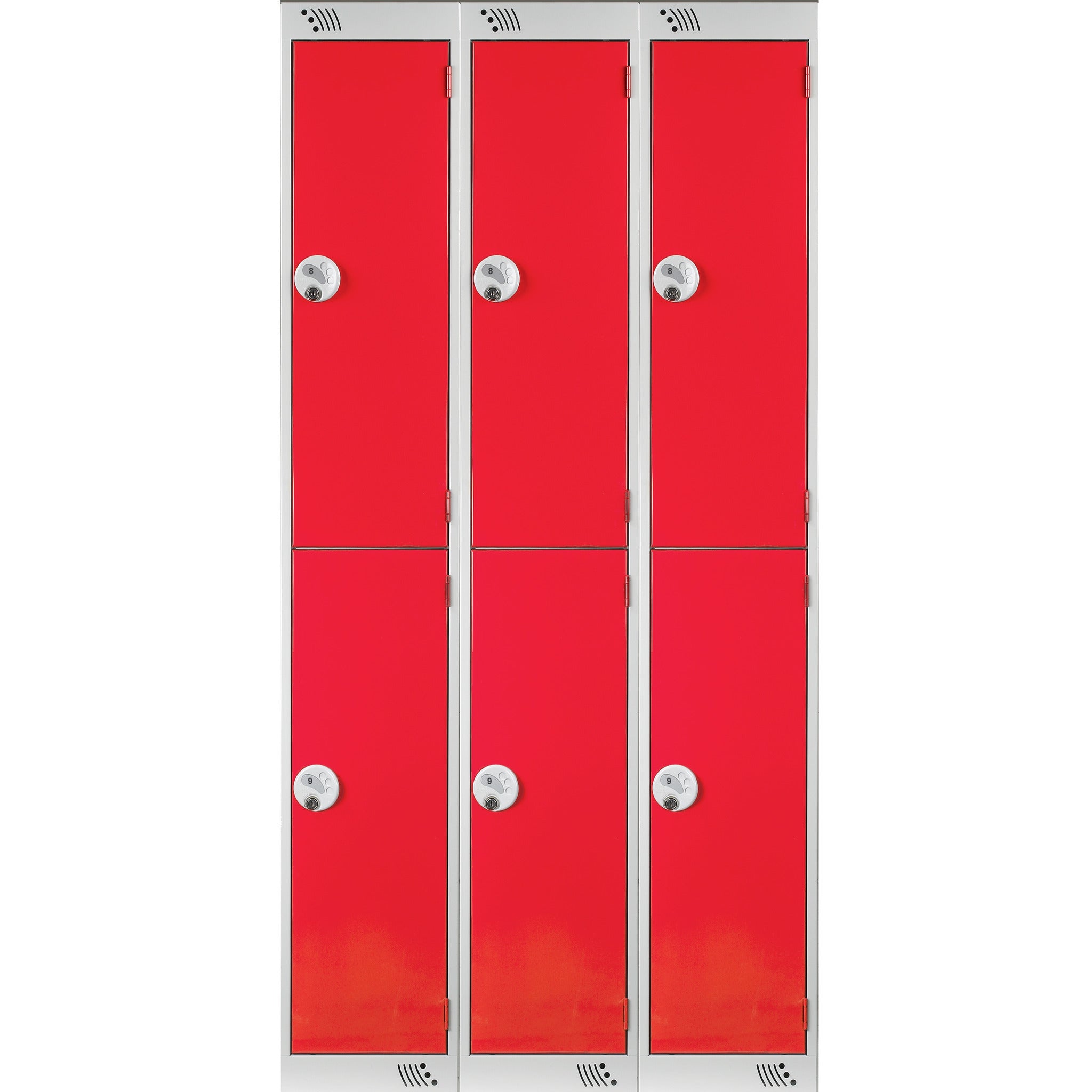 Locker 3X2Dr Key Lock-Yellow Doors