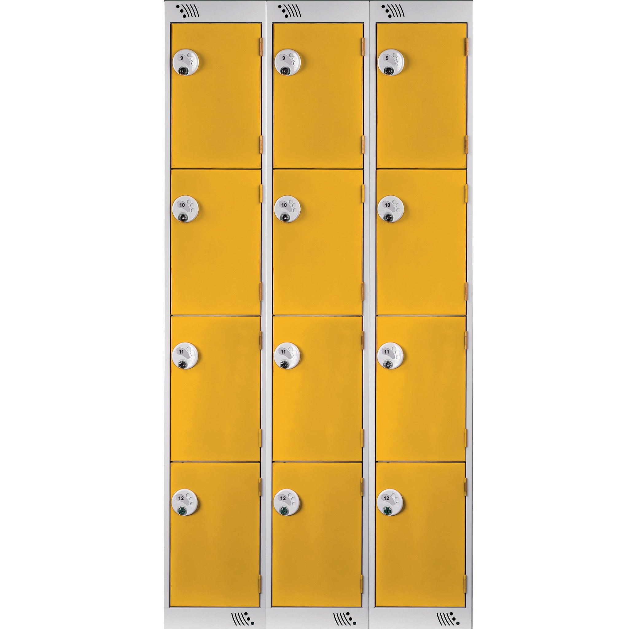 Locker 4Dr-3Nest K-Lock-Yellow Doors