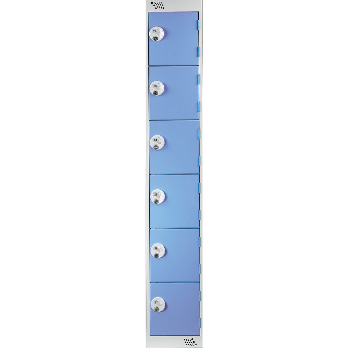 Locker 6Dr-1Nest K-Lock-Blue Doors