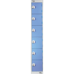 Locker 6Dr-1Nest K-Lock-Blue Doors