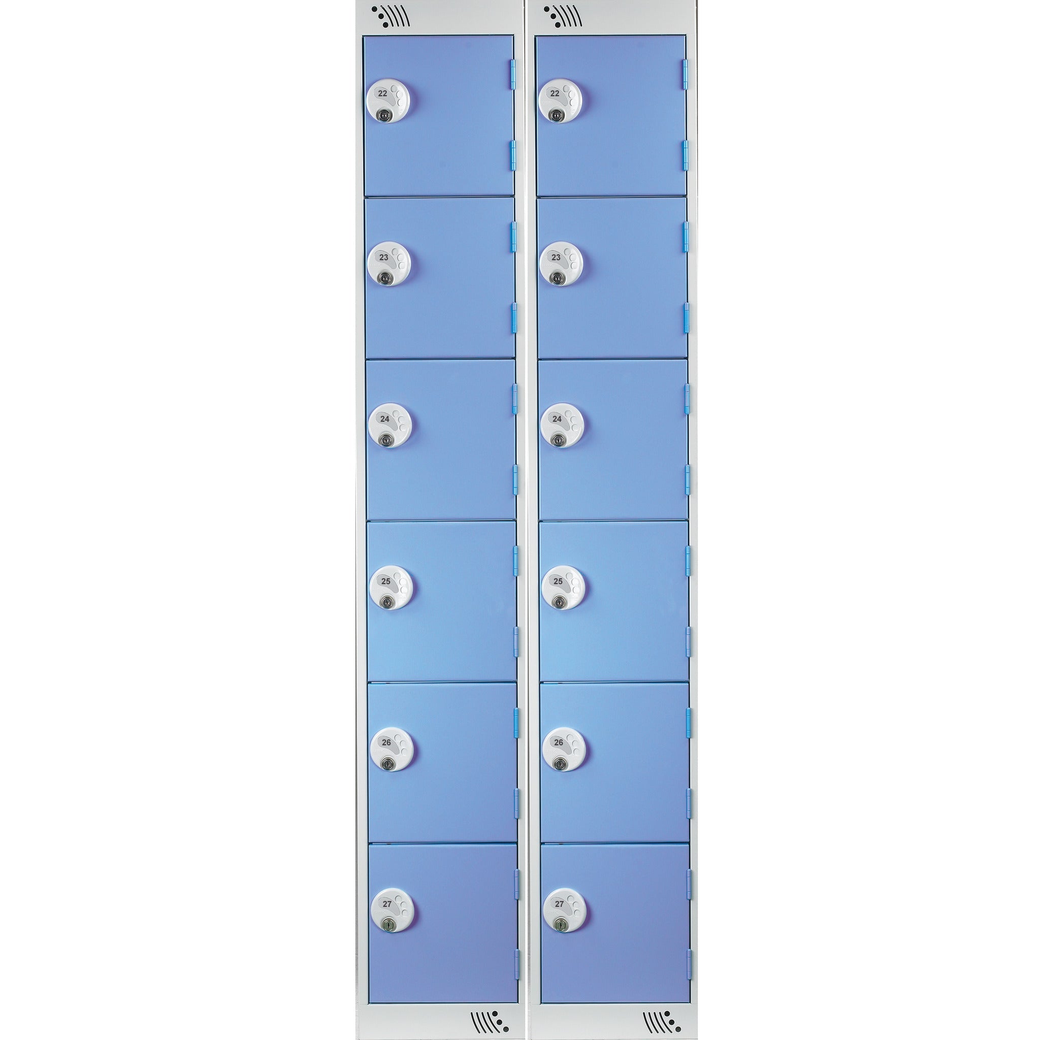 Locker 6Dr-2Nest K-Lock-Blue Doors