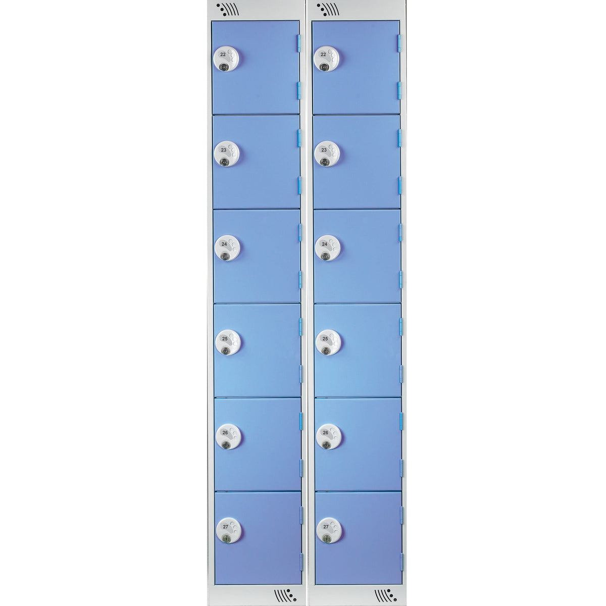 Locker 6Dr-2Nest K-Lock-Blue Doors