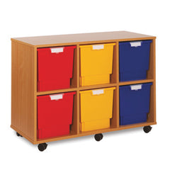 M- Tray Unit 6 Jumbo Trays Beech