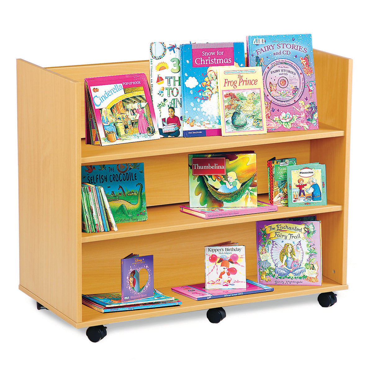 Mob. Book Store 3-3 Shelves. Angled