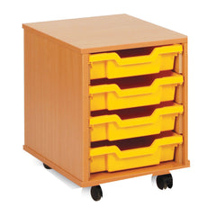 Single Column Mob.Tray Unit Beech