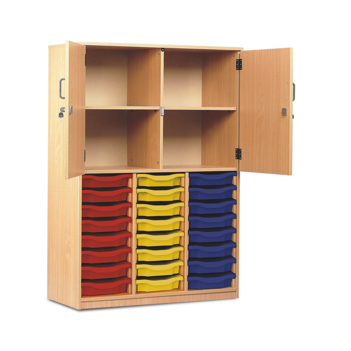 Tray Stock Cupboard-24 Shallow Trays