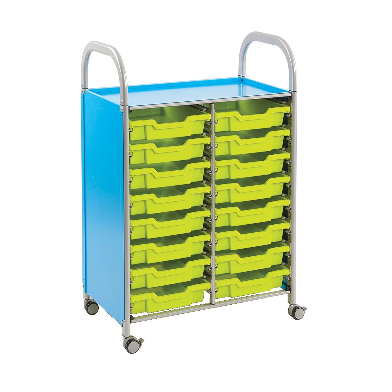 Tray Unit 16 Shallow Trays Orange