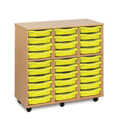 Tray Unit 3 Column 30 Shallow Beech