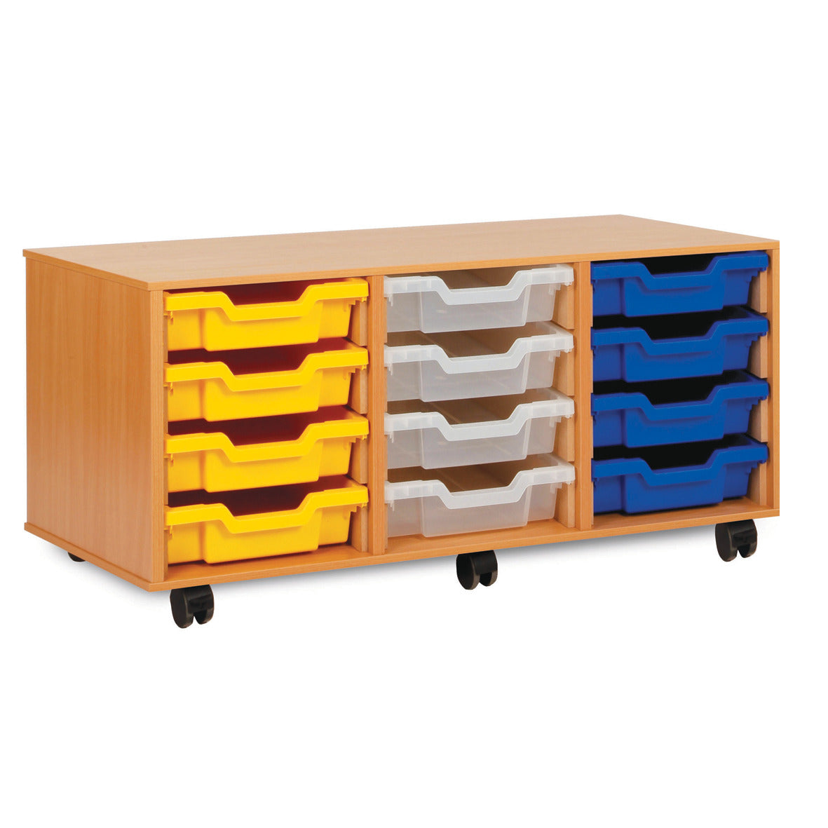 Tri.Column 12 Tray M-Unit Beech