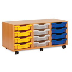 Tri.Column 12 Tray M-Unit Beech
