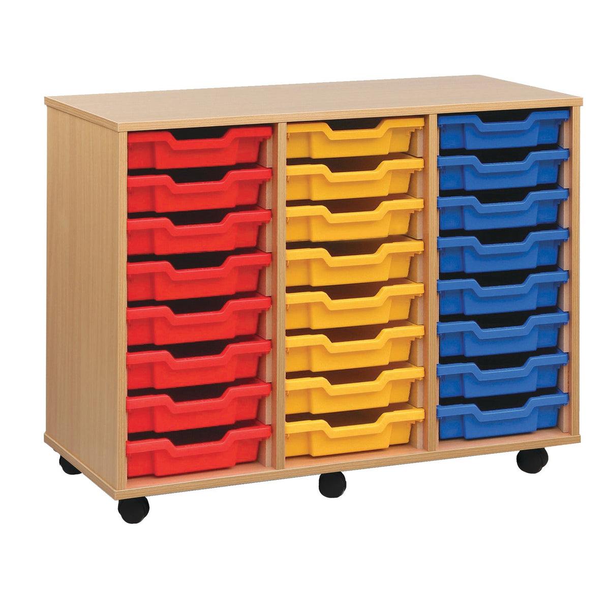 Tri.Column 24 Tray M-Unit Beech