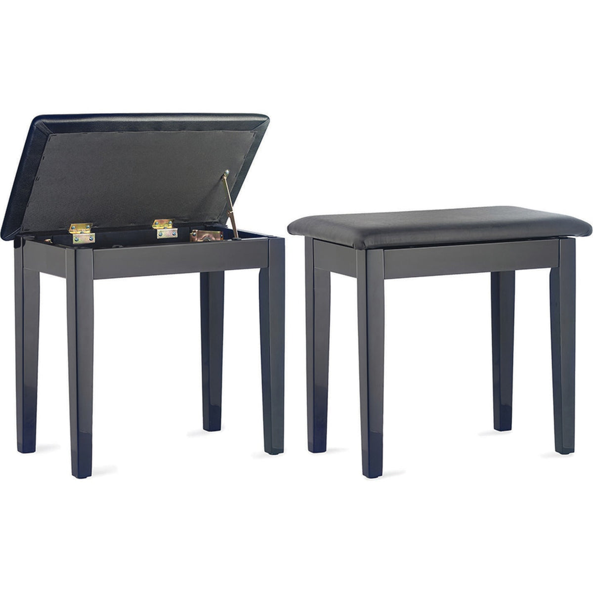 Piano Bench Black Highgloss
