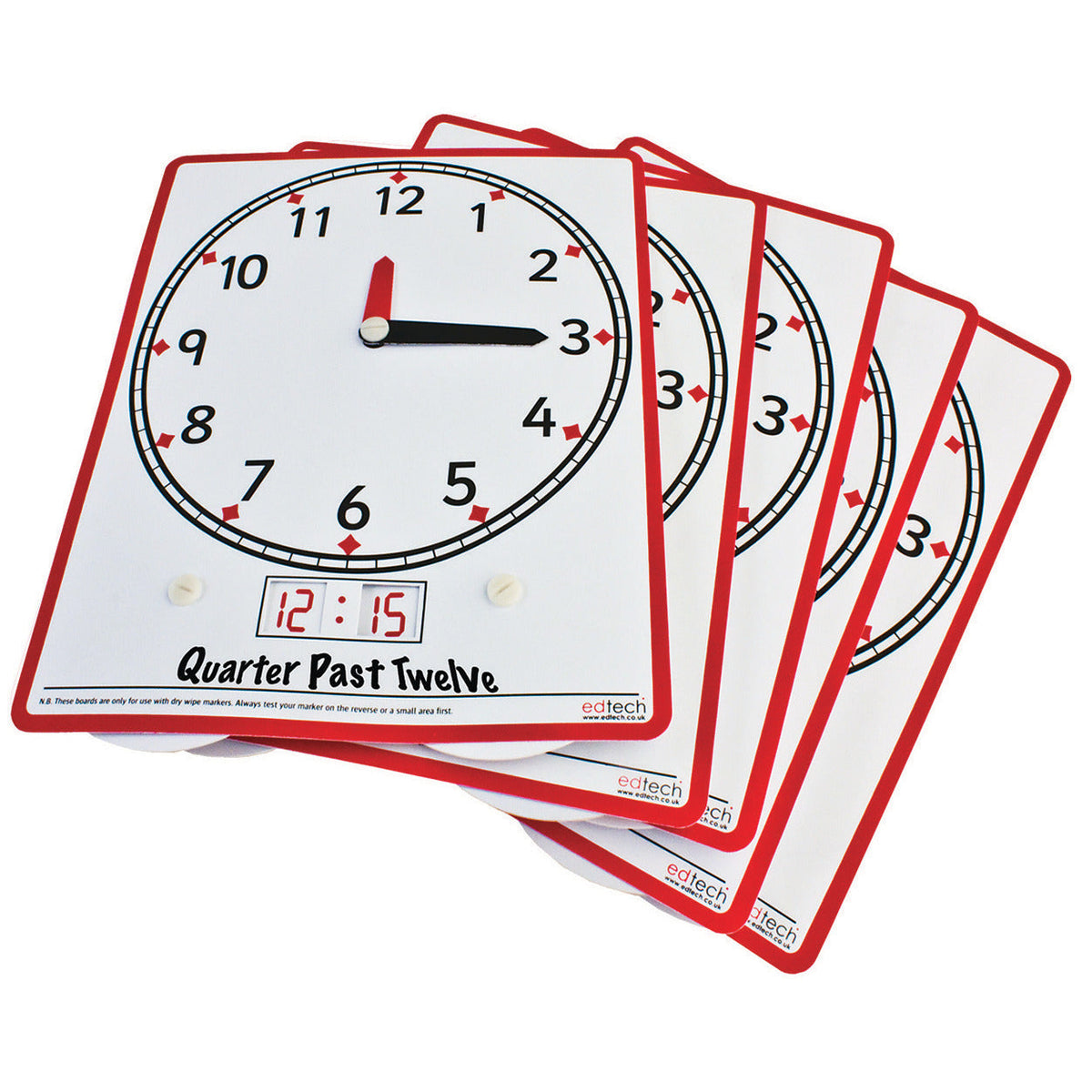 Clock Wheel Dry Wipe Pk5