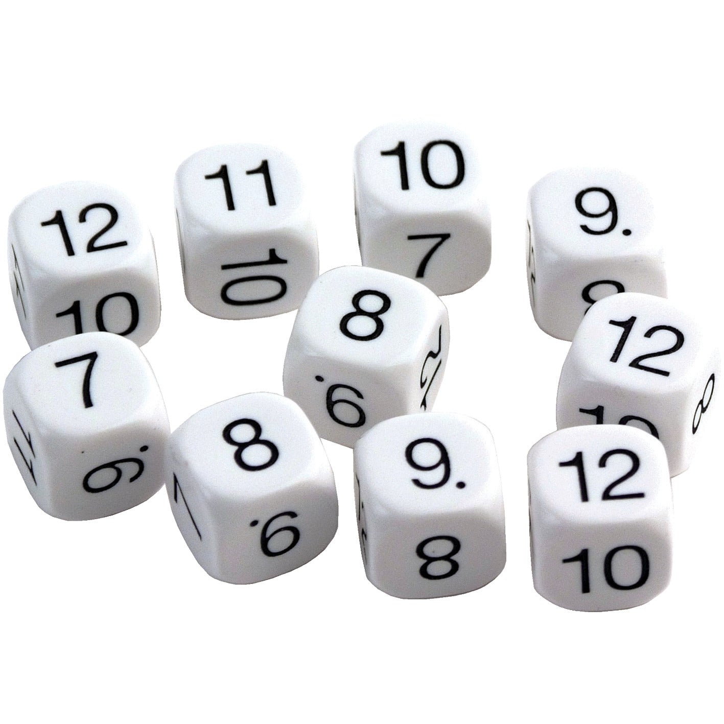 Dice Plastic 18Mm No 7-12 Pack 10