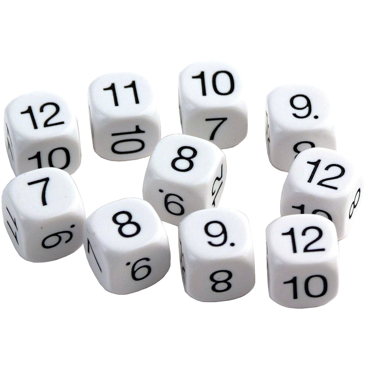 Dice Plastic 18Mm No 7-12 Pack 10