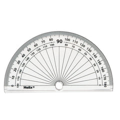 Protractor 102Mm Clear Plastic Pk10